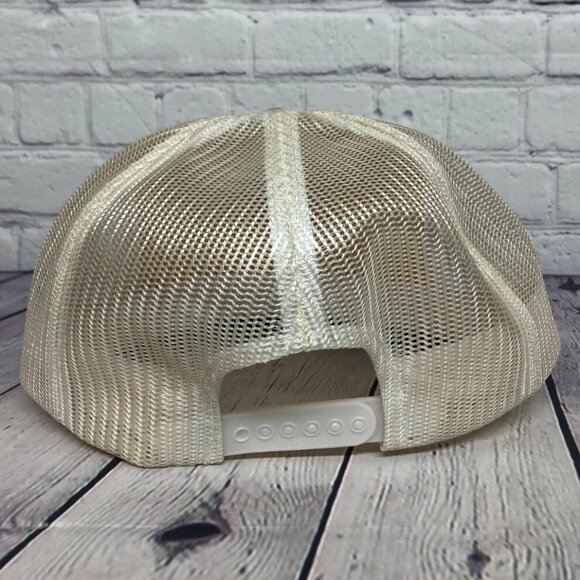 Vintage Trucker Hat Cap Snapback White Knut's Welding Ltd. Stettler Welder Mesh - Picture 3 of 8